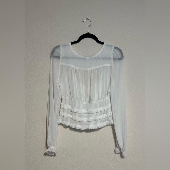 Free People White Long Sleeve Blouse - Picture 9 of 16